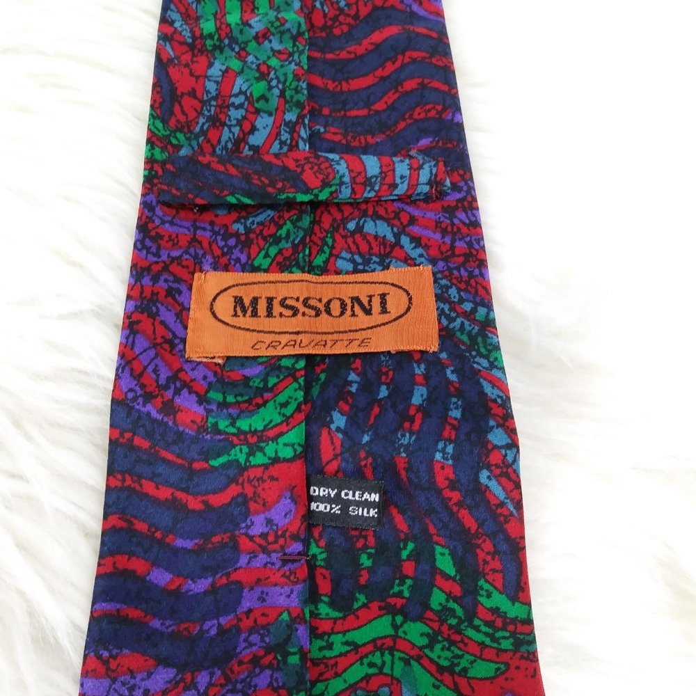 Missoni Cravatte Spain geometric silk tie - Picture 3 of 6